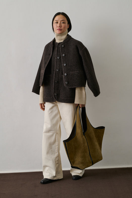 Cabas Douce - Bronze/Noir - Cuir - Femme