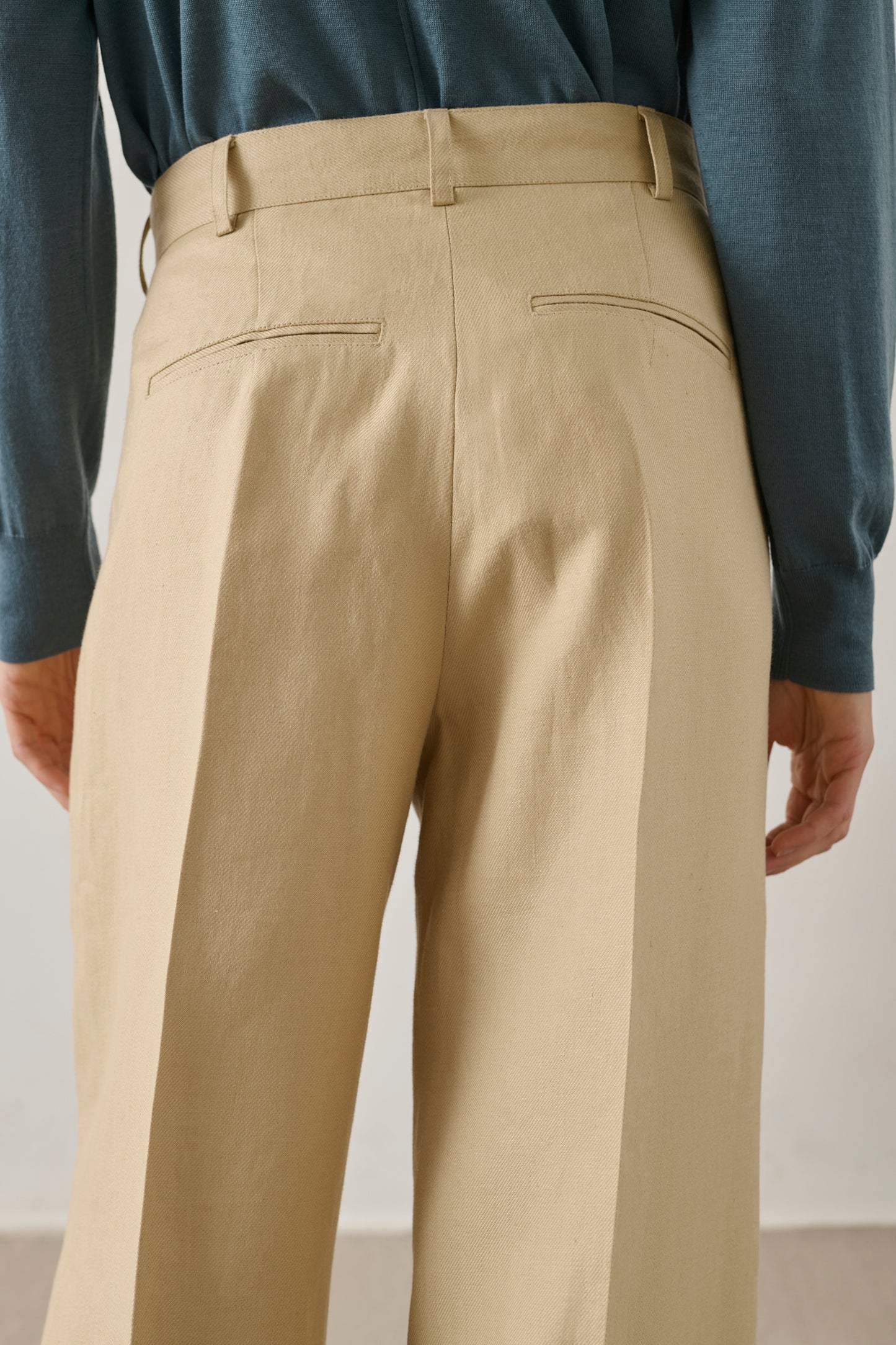 Pantalon Hippolyte - Beige Poudre - Lin - Femme