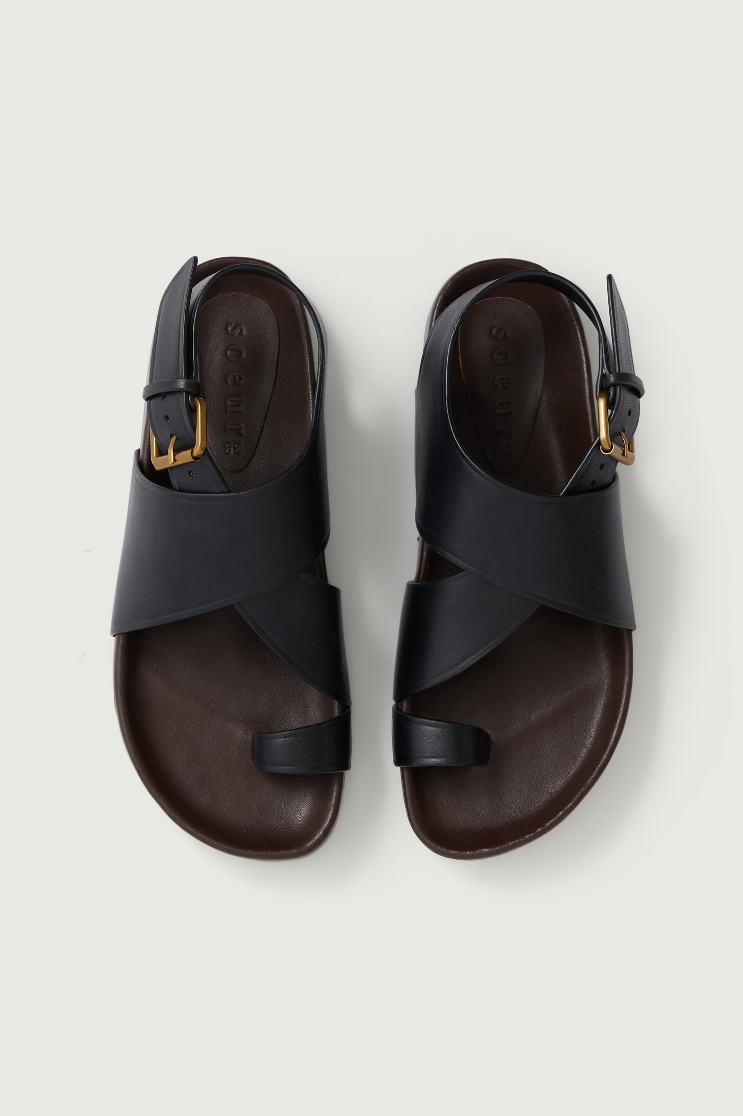 Sandales Domani - Noir - Cuir - Femme