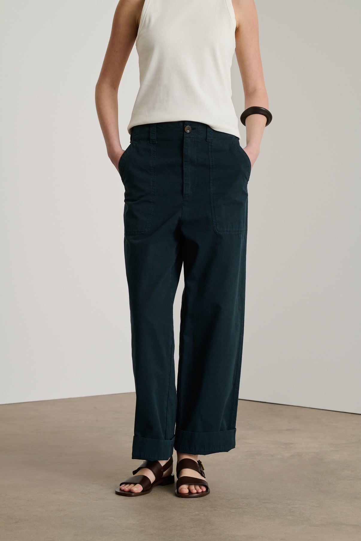 Pantalon Darryl - Ardoise Foncée - Coton - Femme vue 2