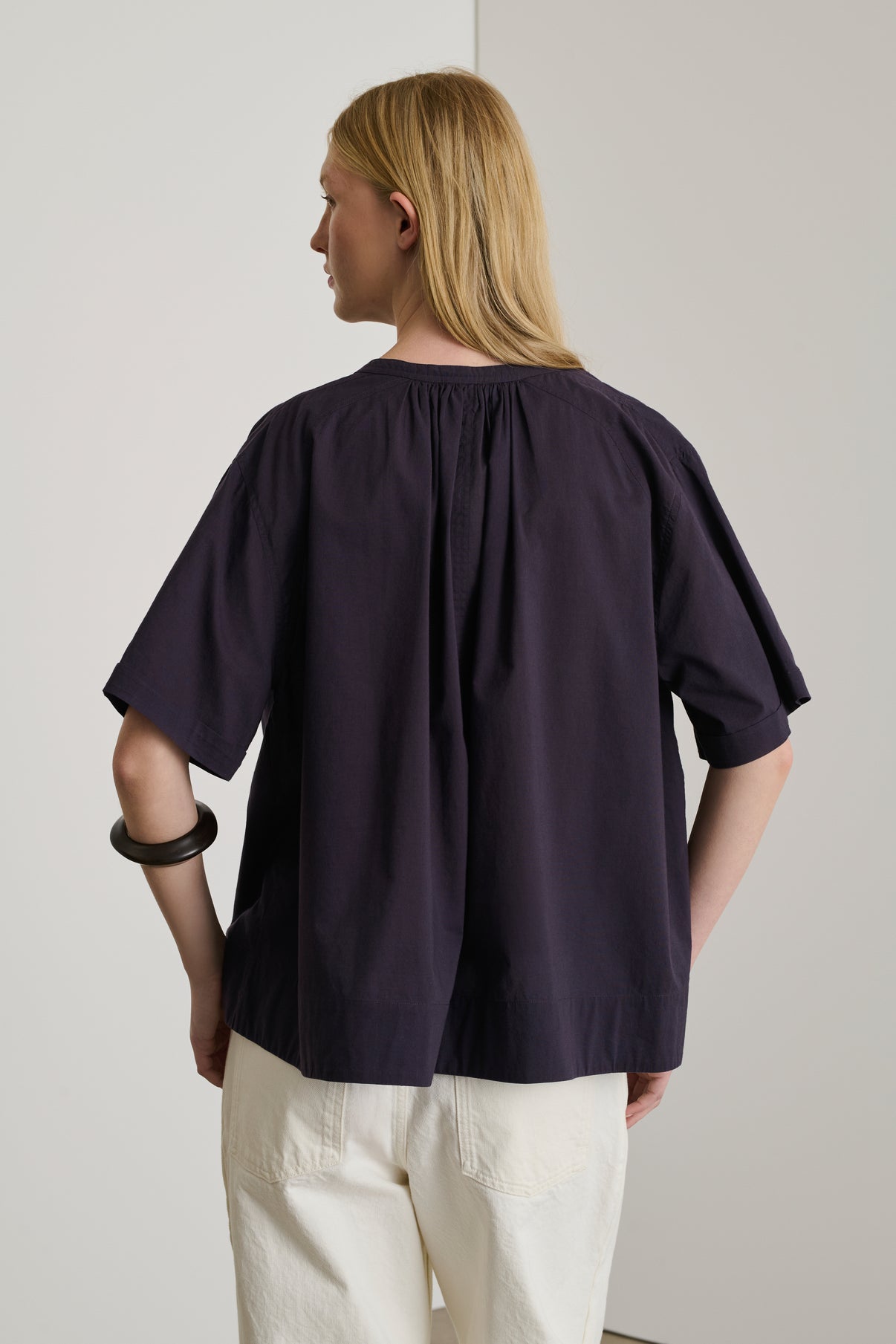 Blouse Arlette - Prune - Coton - Femme vue 2